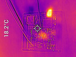 Thermal camera image under load