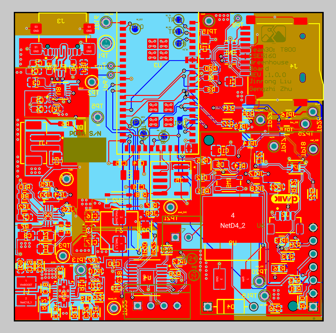 2D Board design bottom view
