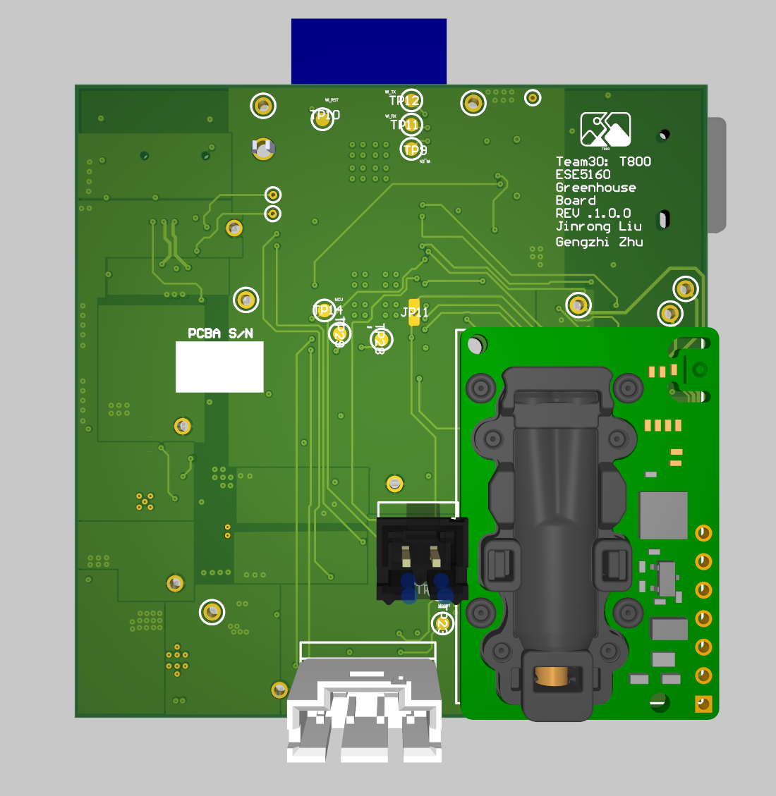 3D Board design bottom view