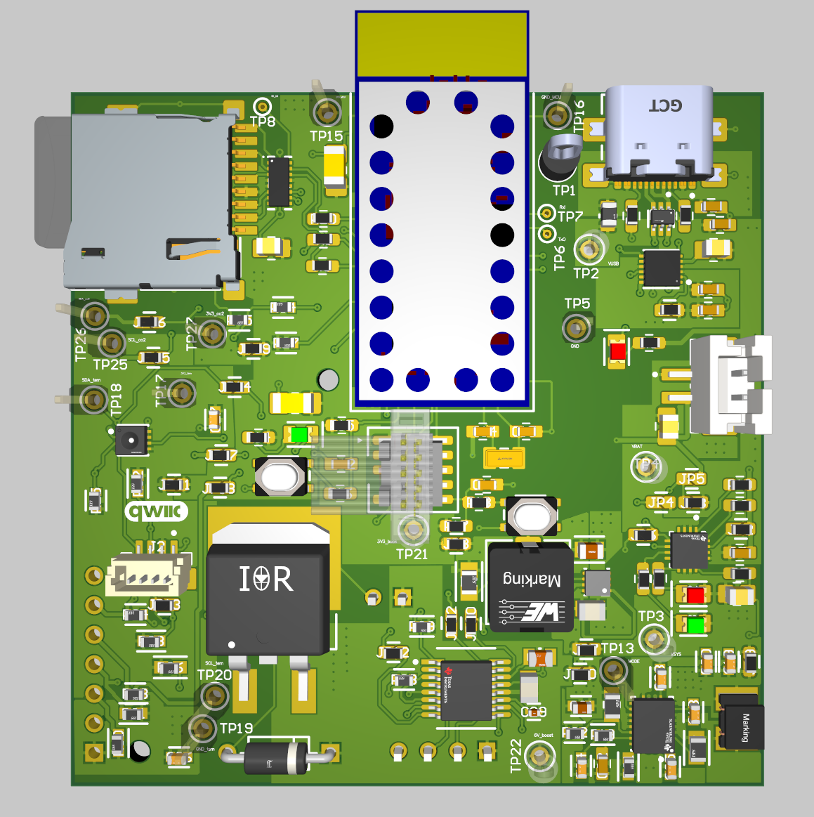 3D Board design top view