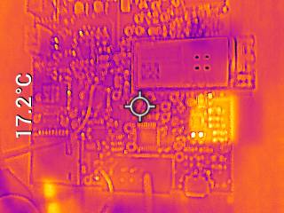 Thermal camera images while the board is running under load